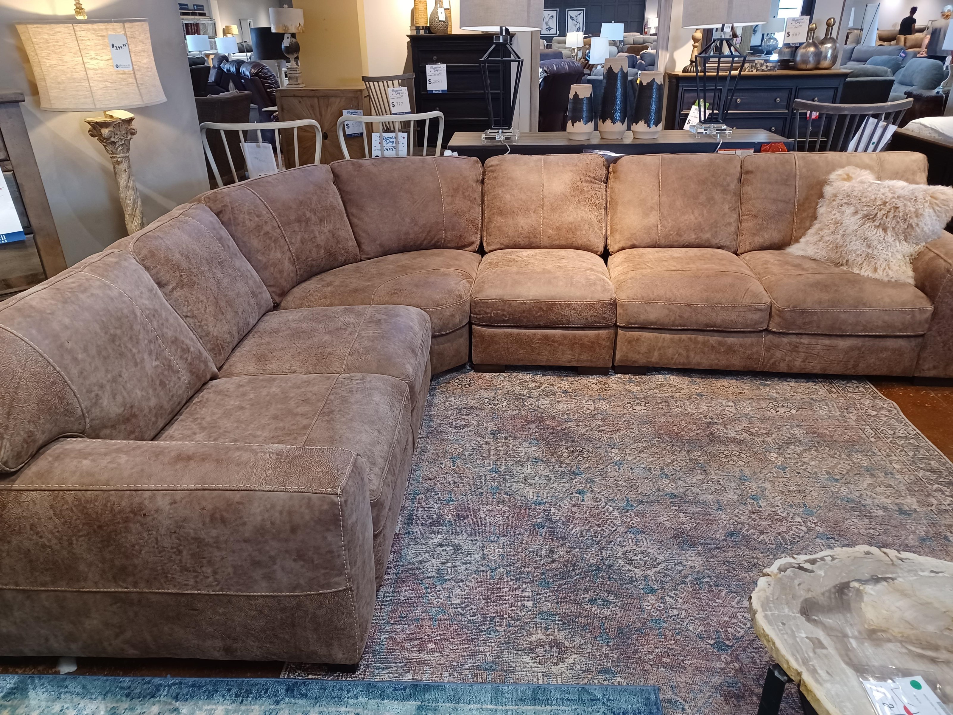 Soft Line REGENCY REGENCY LEATHER SECTIONAL | Howell Furniture ...